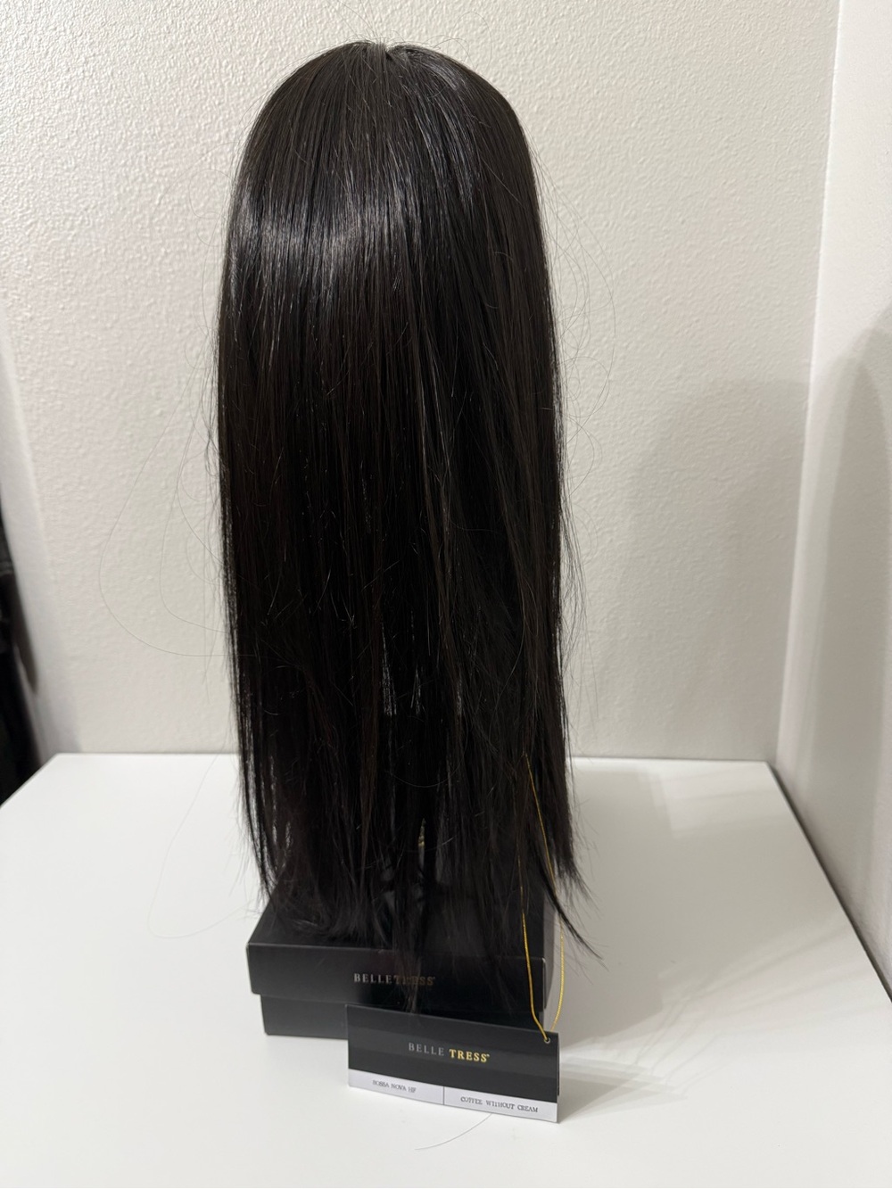 Belle Tress Bossa Nova Coffee Without Cream Lace Front Mono Top Wig, Center Part
